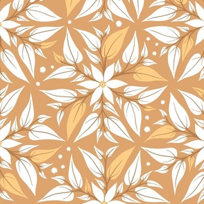 Golden Kaleidoscope Floral