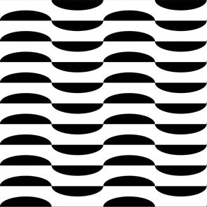 Geometric-pure-black-halved-alternating-ellipses-resembling-waves-on-pure-white--XL-jumbo