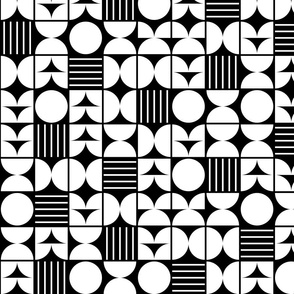 Geometric-midcentury-style-vintage-lines-circles-square-in-pure-white-and-black-XL-jumbo