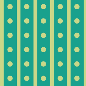 Green Dotty Stripes