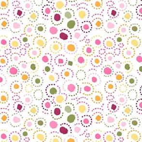 Indian block dotted circles colorful