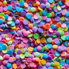 Smaller Realistic Rainbow Confetti Candy Sprinkles