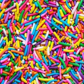 Smaller Realistic Rainbow Candy Sprinkles Jimmies