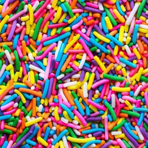Bigger Realistic Rainbow Candy Sprinkles Jimmies