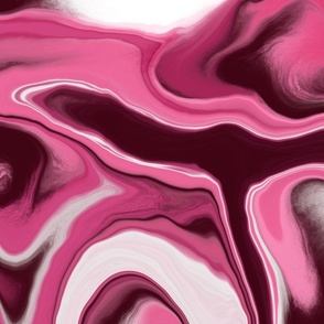 L dramatic pink marble fluid art