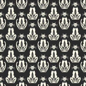 Art Deco Cat Pattern