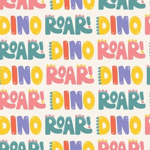 Dinosaur Typography Pattern – Large