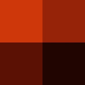 (L) Traditional Gingham Plaid 6" Square Orange Red