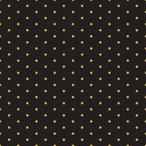 Tiny Dot Half-Drop Black and Gold Small 2/SSJM24-C42