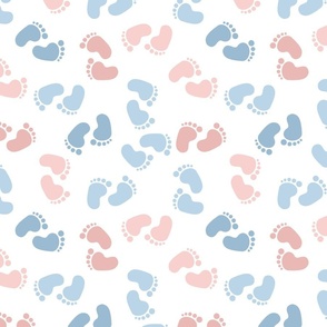 Baby Feet-muted-pink and blue, Receiving Blanket, Baby, Nursery, Pregnancy, Baby Shower, Expecting Mother, NICU Nurse, Gender Reveal