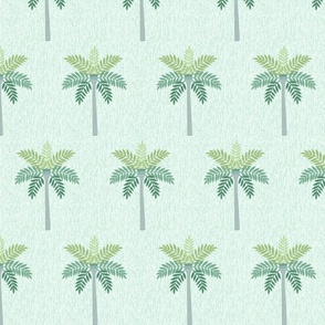 Tropical Palm Tree Textured - Light Pastel Green, Medium Scale