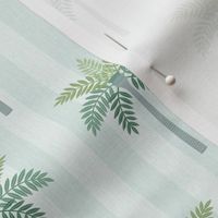 Tropical Palm Tree Striped - Light Grey, Small Scale