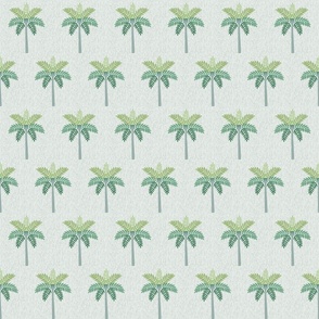 Tropical Palm Tree Textured - Light Grey, Small Scale