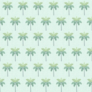 Tropical Palm Tree Textured - Pastel Green, Small Scale