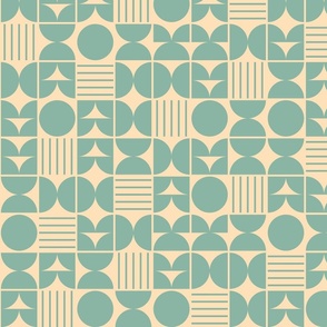 Geometric-midcentury-style-vintage-lines-circles-square-in-retro-soft-teal-blue-on-vintage-beige-white-XL--jumbo