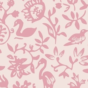 GAIA pink nursery (LARGE)_two tone indian floral