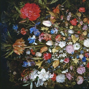 Jan Brueghel Flowers In A Wooden Vessel