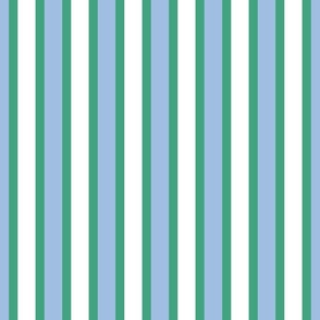 tropical stripes/blue and ming green