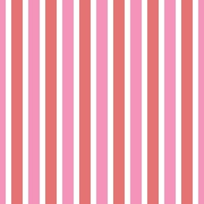 tropical stripes/coral and pink