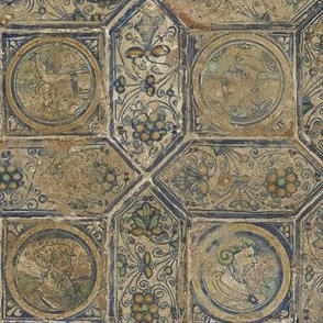 painted tiles in Antwerp 
