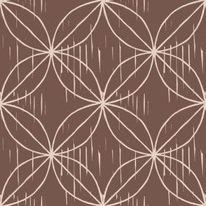 Geometric Flower Dark Background-Small Scale