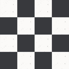  Textured checkerboard in black & white, large