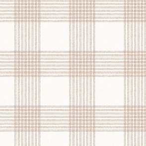 Crossover Plaid small: Rust & Cream Linear Plaid