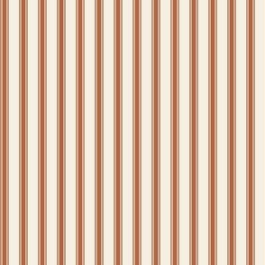 Ticking Stripe: Rust & Ivory Pillow Ticking