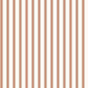 Ticking Stripe: Light Rust Pillow Ticking