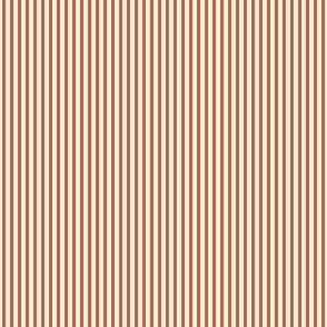 Beefy Pinstripe: Rust & Ivory Stripe, Earth Tone Thin Candy Stripe