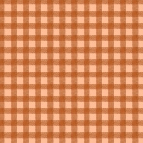 Micro Rustic Gingham | Burnt Orange & Peach Fuzz | Quilting | Natural Christmas