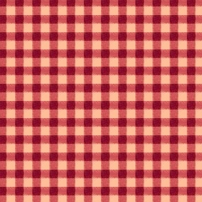 Micro Rustic Gingham | Cranberry, Christmas Pink, & Peach Fuzz | Quilting | Natural Christmas