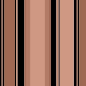 vertical stripes of brown and beige on retro black 