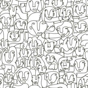 Line-art faces