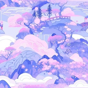 Pastel Japan Landscape