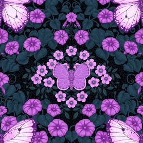 Butterflies and flowers symmetry
