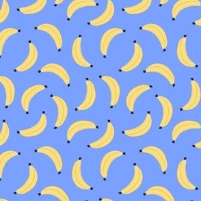 Bananas on blue