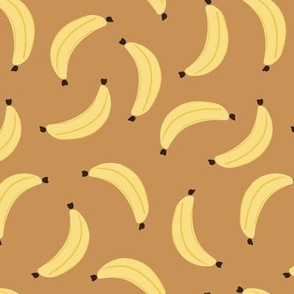 7x8 Bananas on brown