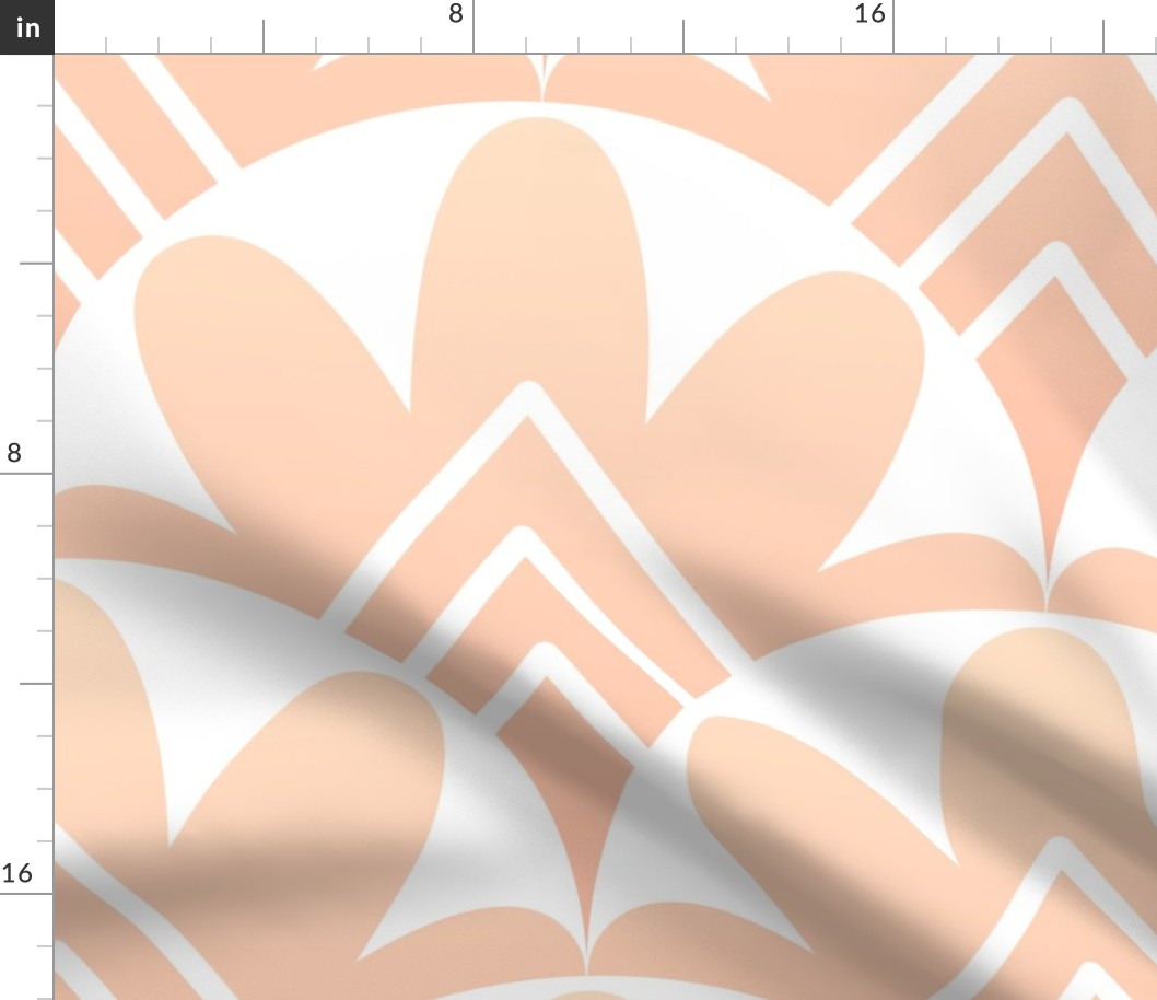 Light peach glamour geometric ornament 