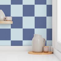 Regular Scale // Checkerboard // Blue Nova and Polar Sky// Benjamin Moore 