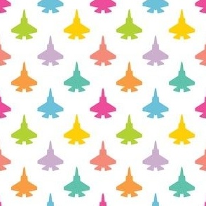 F-35C Panther Jet Silhouette in Pretty Brights