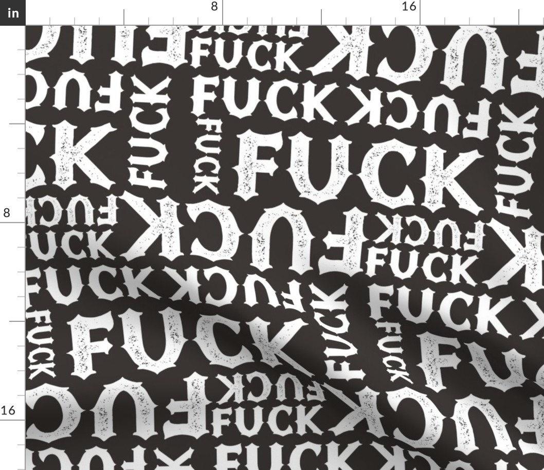 FUCK, FUCK YOU, NO FUCKS - GREY 