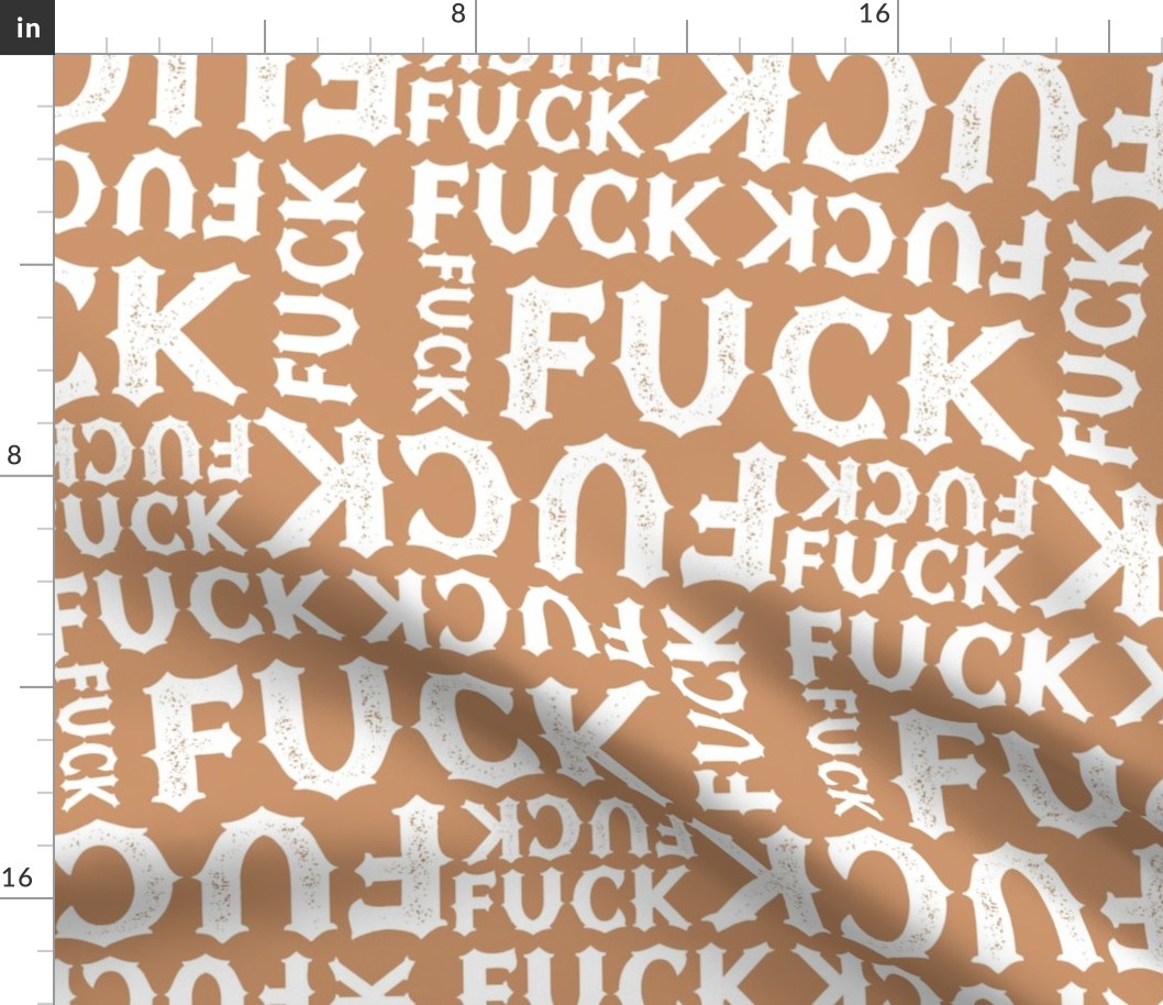 FUCK, FUCK YOU, NO FUCKS - Brown Orange