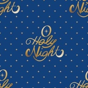 O Holy Night with Stars on Royal Blue