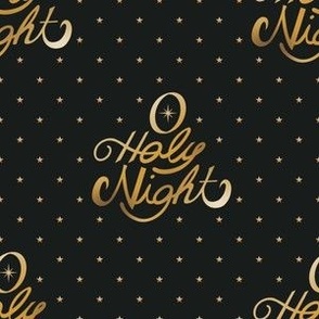 O Holy Night Gold on Black