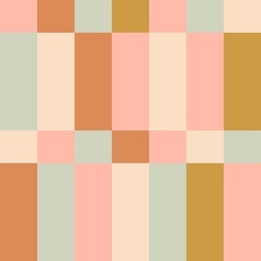 Vintage Colorblocks - color blocks in pink gold and blue colorway