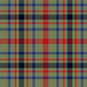 MacDonagh tartan, 10" muted with red lines