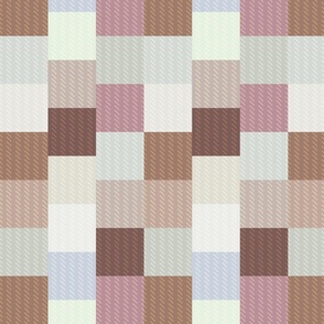 Traditional Quilted Check geometric in quartz rose and warm cinnamon
