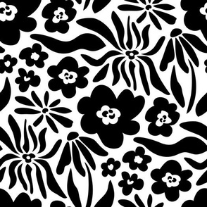 Sweet Josephine Floral (Black and White)