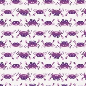 Small - Cute Crabs Crawling on the Beach - Plum Purple - Musk - Violet